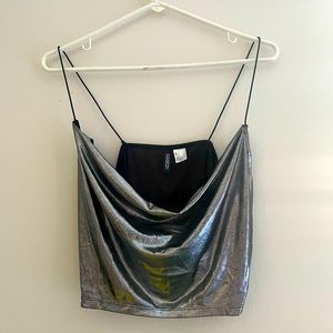 Silver H&M crop top